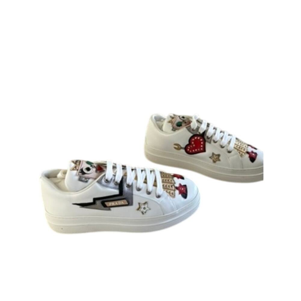 Prada Robot Queen Patchwork Embellished White Pla… - image 8